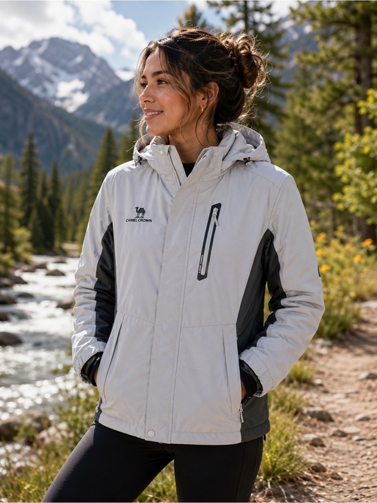 Camel Crown Jackets & Blazers - Camel Crown Women’s M Waterproof Windproof Winter Jacket Gray